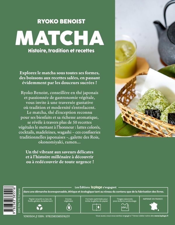 Quatrième de couverture de « Matcha : histoire, tradition et recettes »