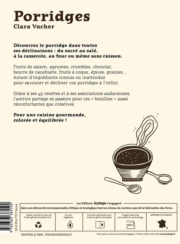 Quatrième de couverture de « Porridges »