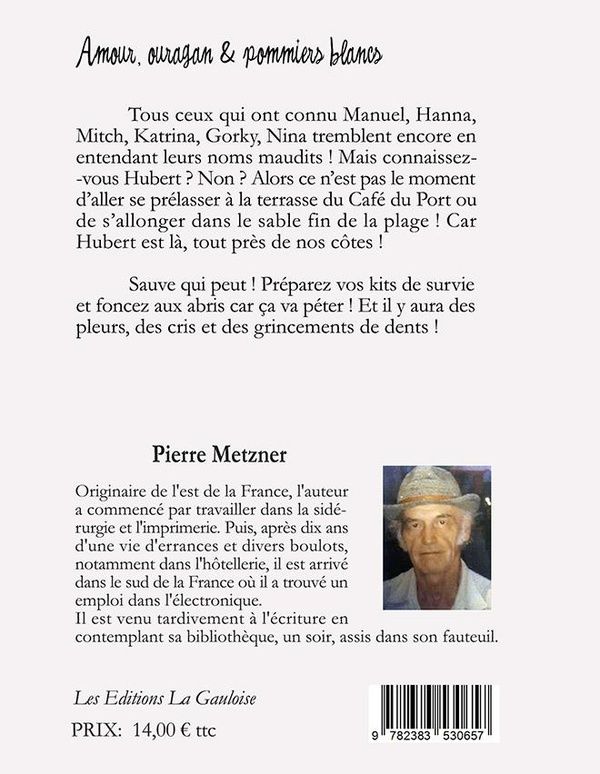 Quatrième de couverture de « Amour, ouragan et pommiers blancs : roman court »