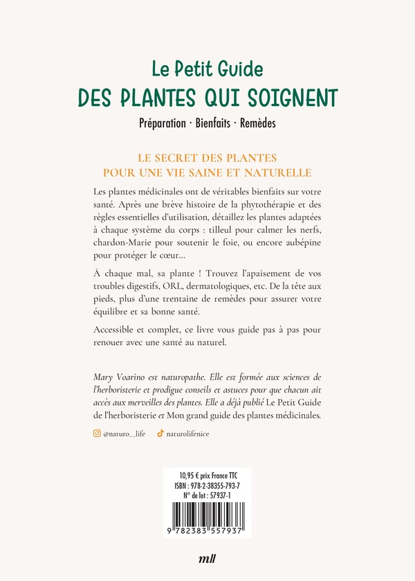 Quatrième de couverture de « Le petit guide des plantes qui soignent : préparation, bienfaits, remèdes »
