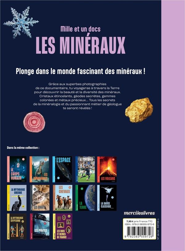 Quatrième de couverture de « Les minéraux »