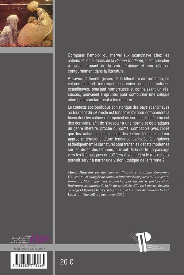 Quatrième de couverture de « Voix féminines dans le merveilleux scandinave : surnaturel et critique sociale dans la littérature suédoise »