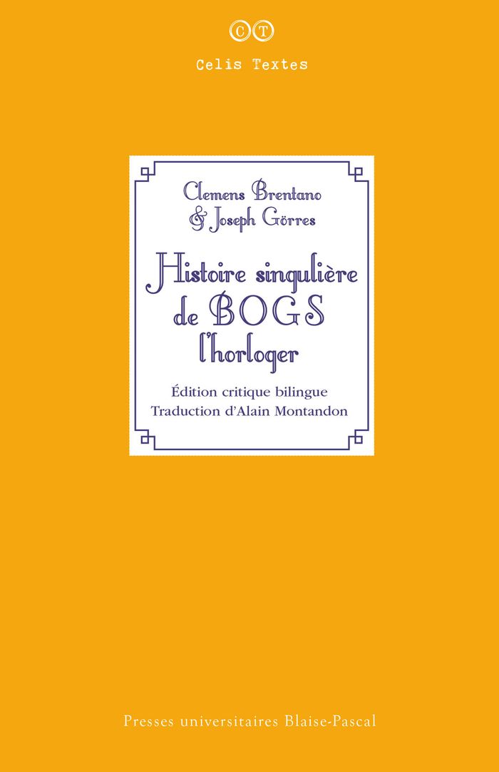 Couverture du livre « Histoire singulière de BOGS l'horloger », librairie Les Contes Infusés à Corte