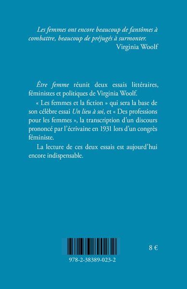 Quatrième de couverture de « Être femme »