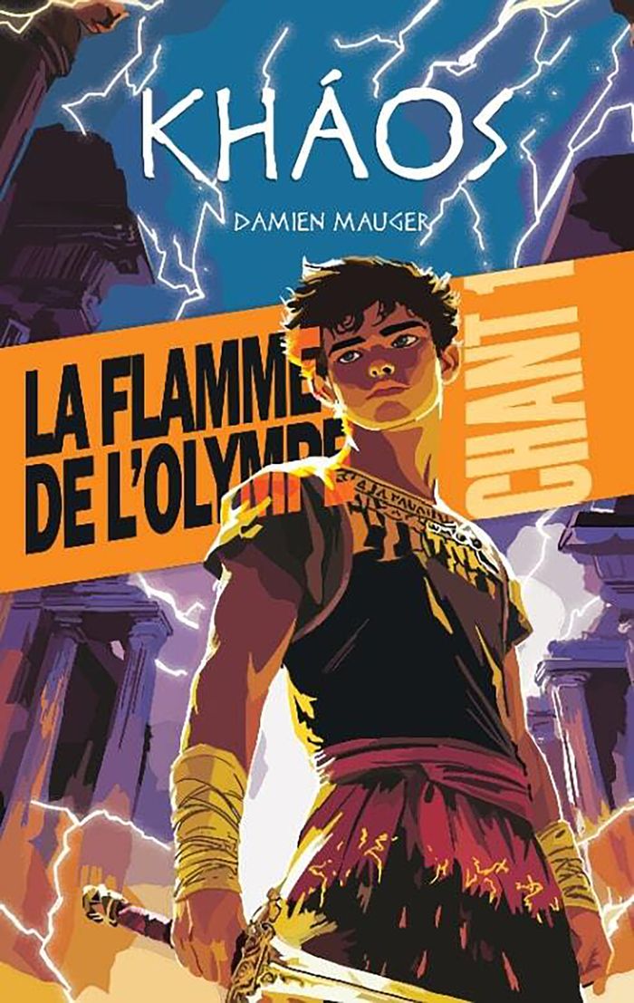 Couverture du livre « La flamme de l'Olympe » de Damien Mauger, librairie Les Contes Infusés à Corte