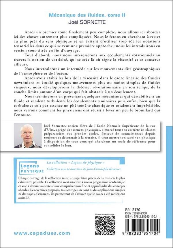 Quatrième de couverture de « Écoulements rotationnels et-ou visqueux : couche limite, instabilités, turbulence »