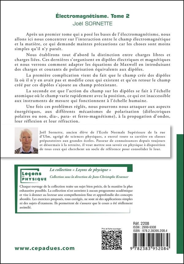 Quatrième de couverture de « Électromagnétisme »