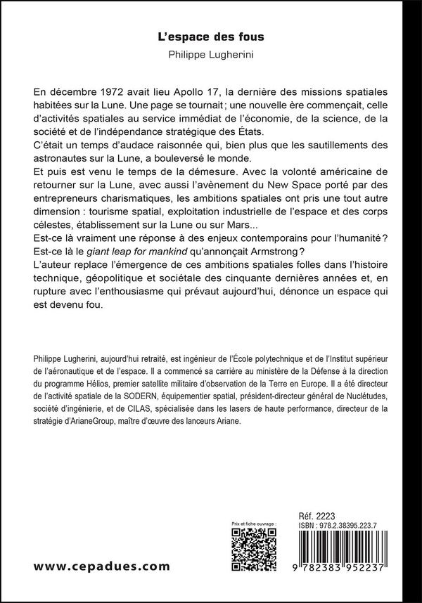 Quatrième de couverture de « L espace des fous »