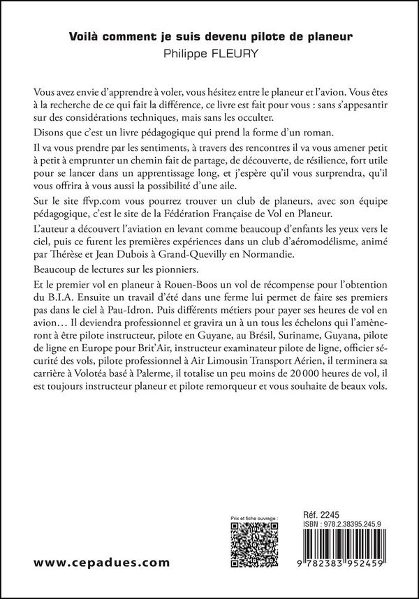 Quatrième de couverture de « VOILA COMMENT JE SUIS DEVENU PILOTE DE PLANEUR »