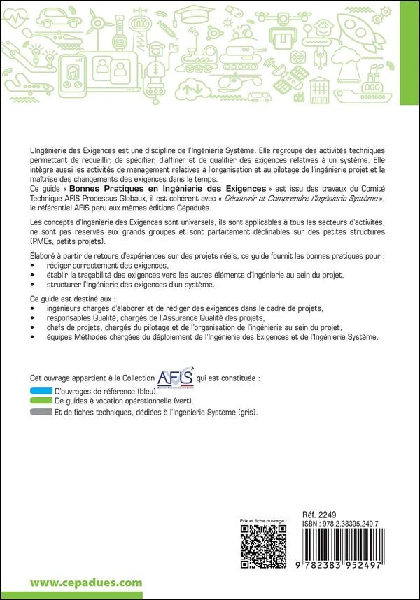 Quatrième de couverture de « GUIDE BONNES PRATIQUES EN INGENIERIE DES EXIGENCES »