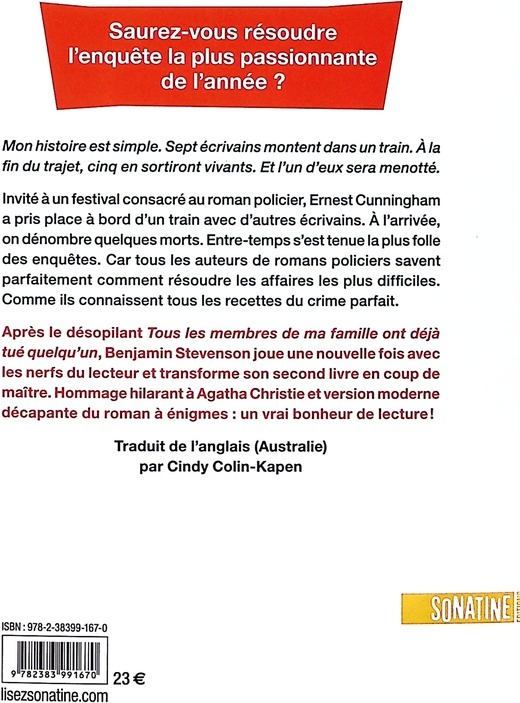 Quatrième de couverture de « Tout le monde dans ce train est suspect »