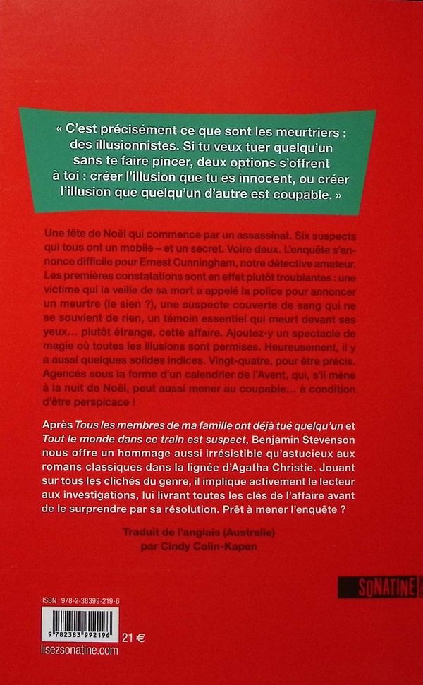 Quatrième de couverture de « Toutes les fêtes de Noël commencent par un meurtre »