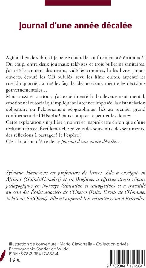 Quatrième de couverture de « JOURNAL D'UNE ANNEE DECALEE »
