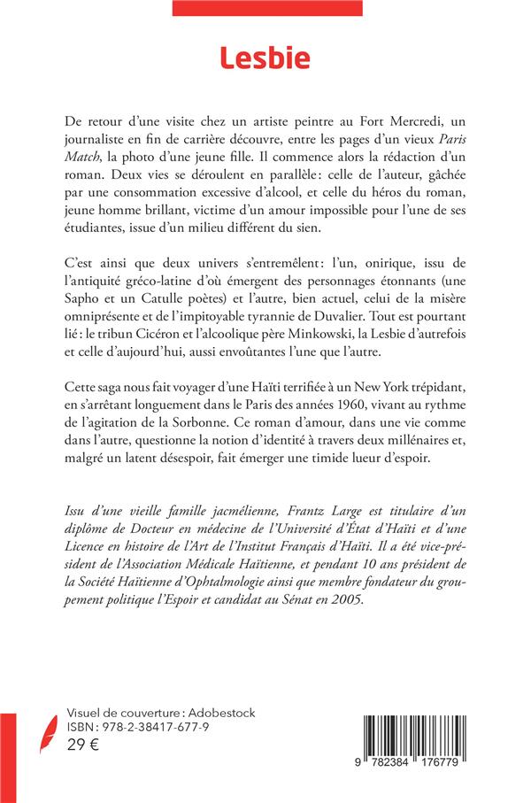 Quatrième de couverture de « LESBIE - ROMAN »