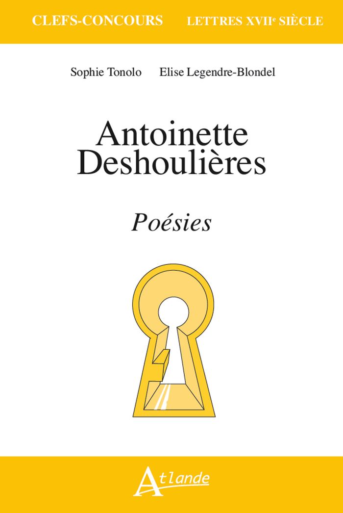 Couverture du livre « Antoinette Deshoulières, "Poésies" » de Sophie Tonolo, librairie Les Contes Infusés à Corte