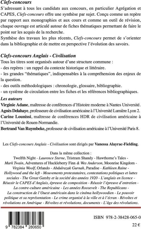 Quatrième de couverture de « La révolution américaine, 1763-1783 »