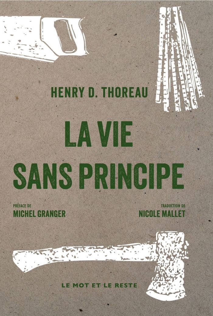 Couverture du livre « La vie sans principe » de Henry David Thoreau, librairie Les Contes Infusés à Corte