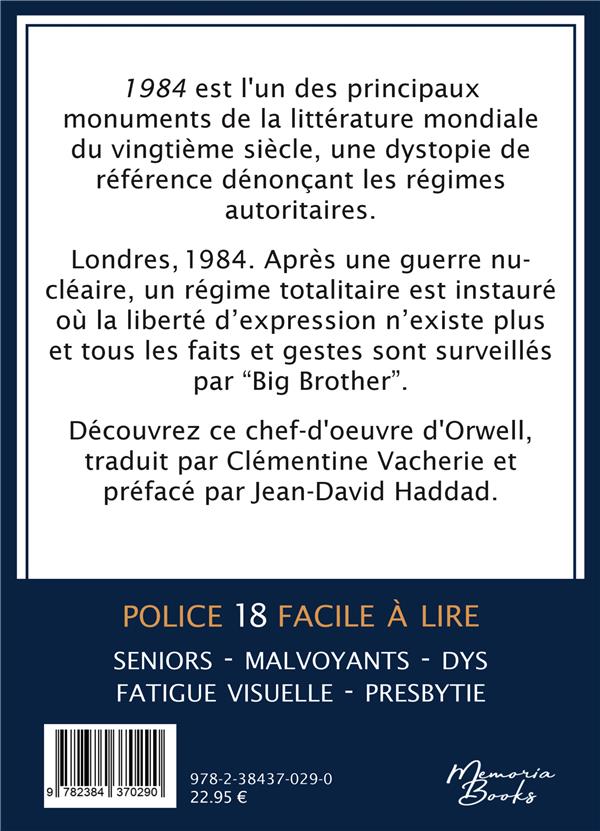 Quatrième de couverture de « 1984 »