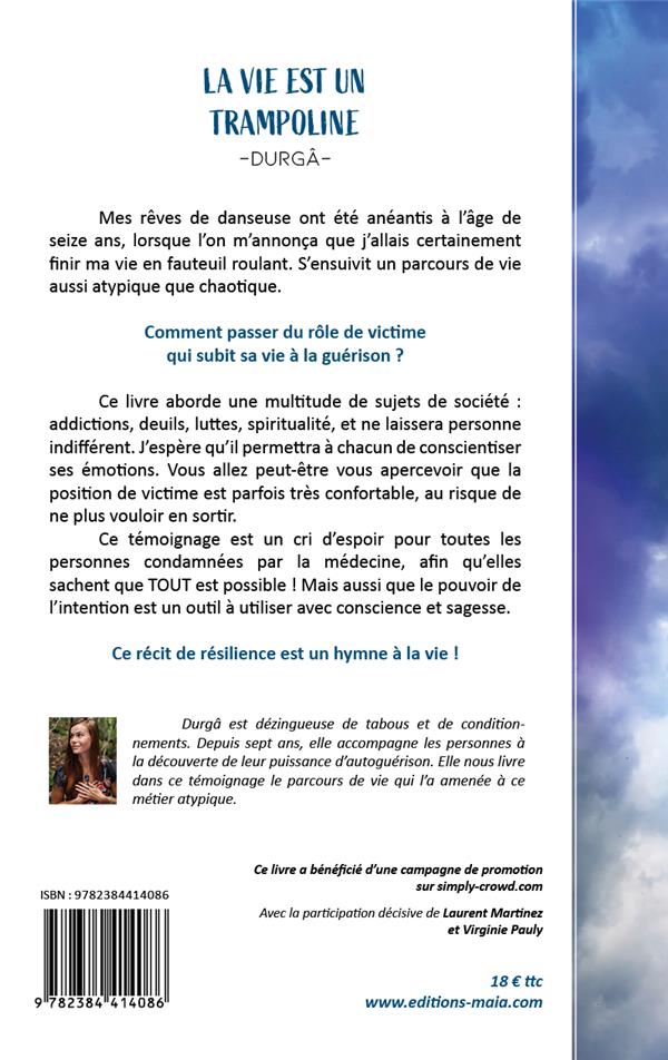 Quatrième de couverture de « LA VIE EST UN TRAMPOLINE »