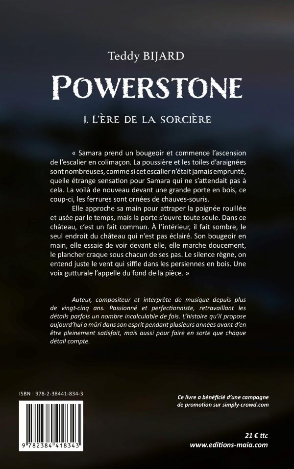 Quatrième de couverture de « POWERSTONE 1 - L'ERE DE LA SORCIERE »