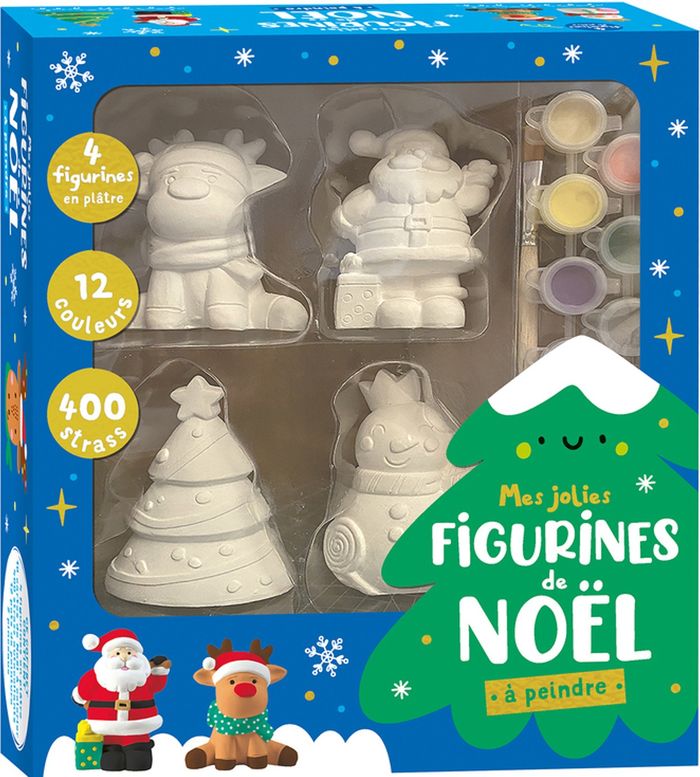 Couverture du livre « MES JOLIES FIGURINES DE NOEL A PEINDRE » de Xxx, librairie Les Contes Infusés à Corte