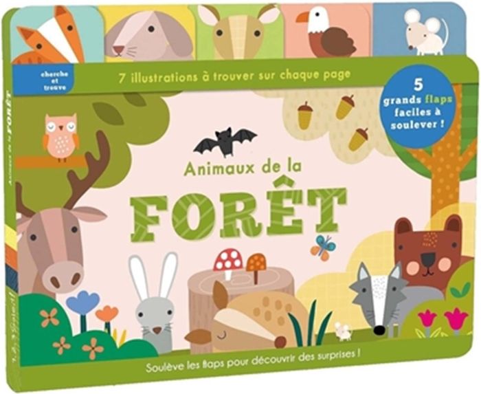 Couverture du livre « Animaux de la forêt : 7 illustrations à trouver sur chaque page » de Collectif, librairie Les Contes Infusés à Corte