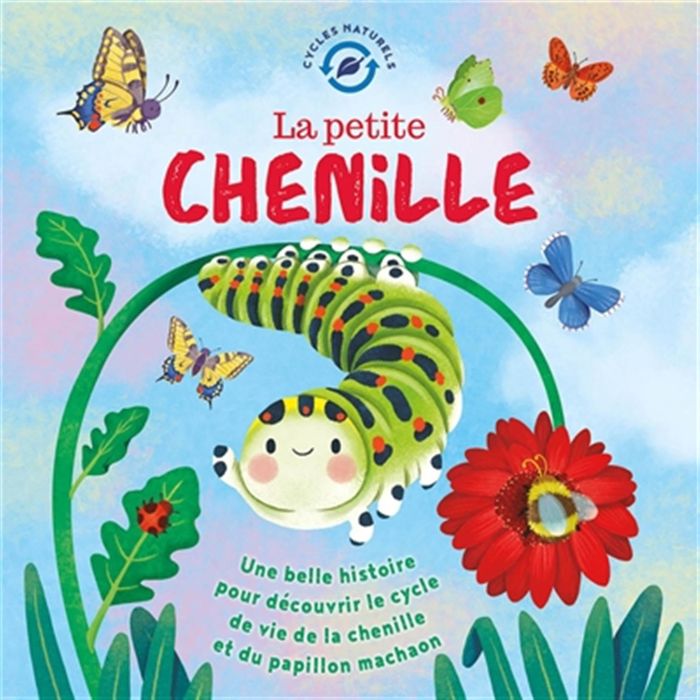 Couverture du livre « La petite chenille : une belle histoire pour découvrir le cycle de vie de la chenille et du papillon machaon » de Collectif, librairie Les Contes Infusés à Corte