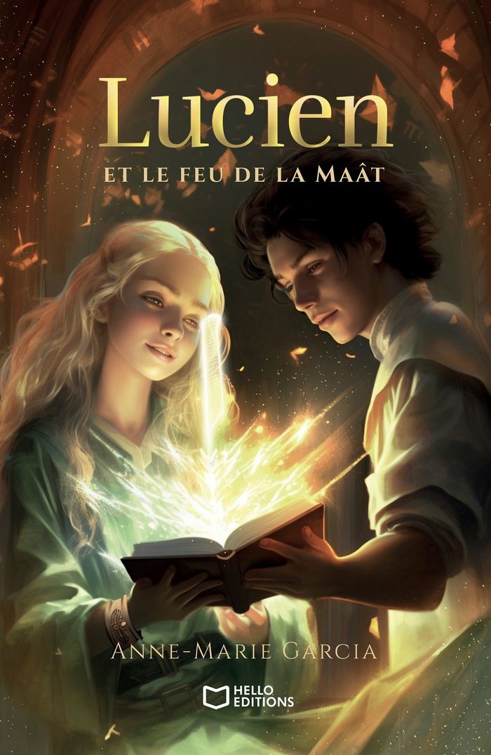 Couverture du livre « Lucien et le feu de la Maât » de Anne-Marie Garcia, librairie Les Contes Infusés à Corte