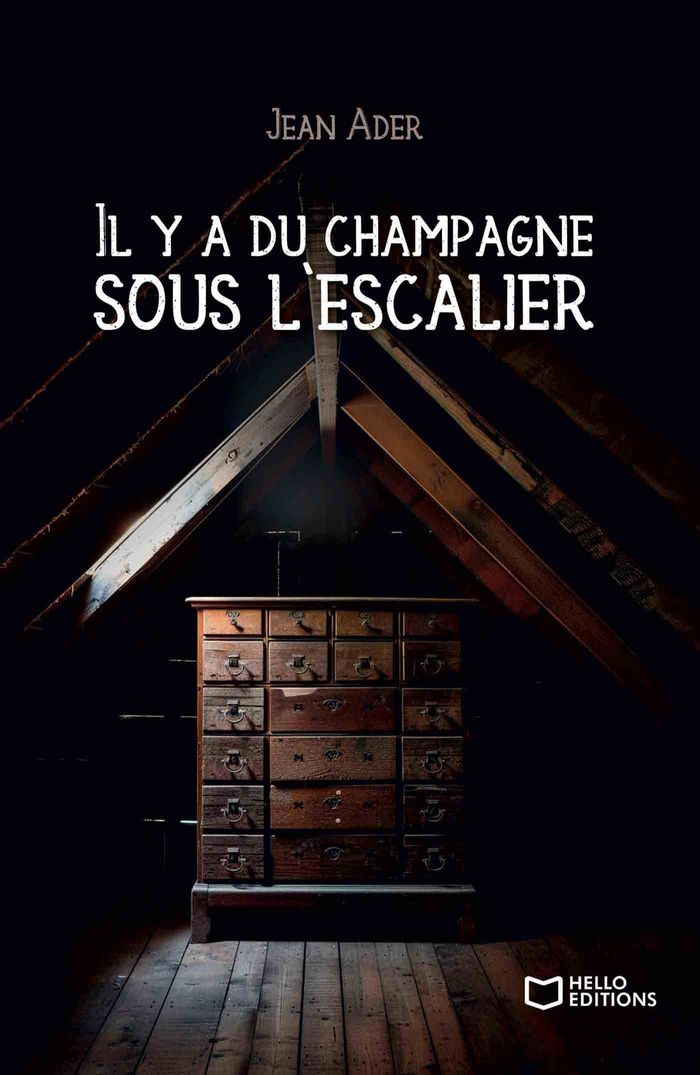 Couverture du livre « Il y a du champagne sous l'escalier » de Jean Ader, librairie Les Contes Infusés à Corte