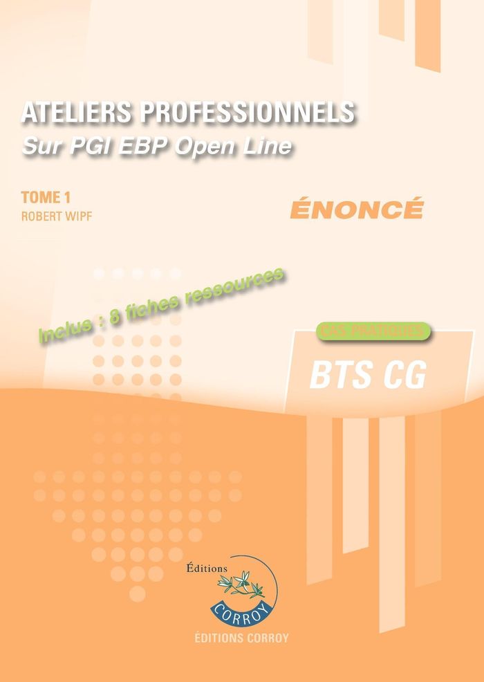 Couverture du livre « Ateliers professionnels sur PGI EBP », librairie Les Contes Infusés à Corte