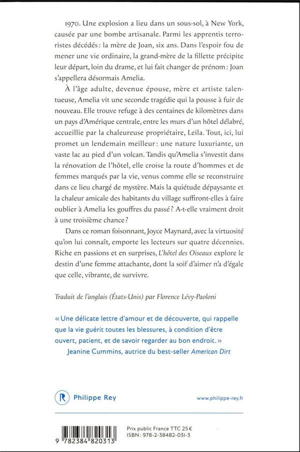 Quatrième de couverture de « L'hôtel des oiseaux : roman »