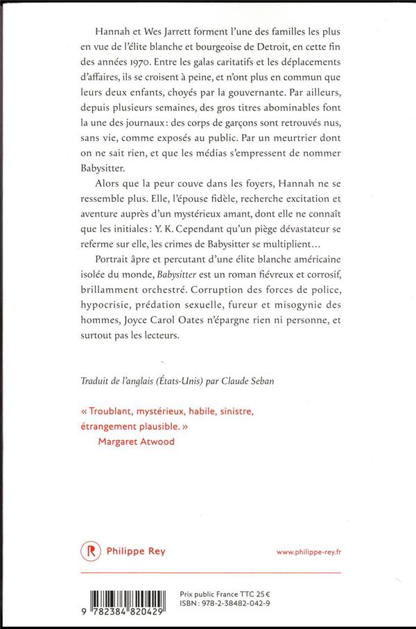 Quatrième de couverture de « Babysitter : roman »