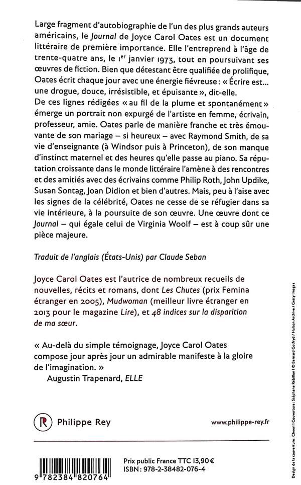 Quatrième de couverture de « Journal : 1973-1982 »