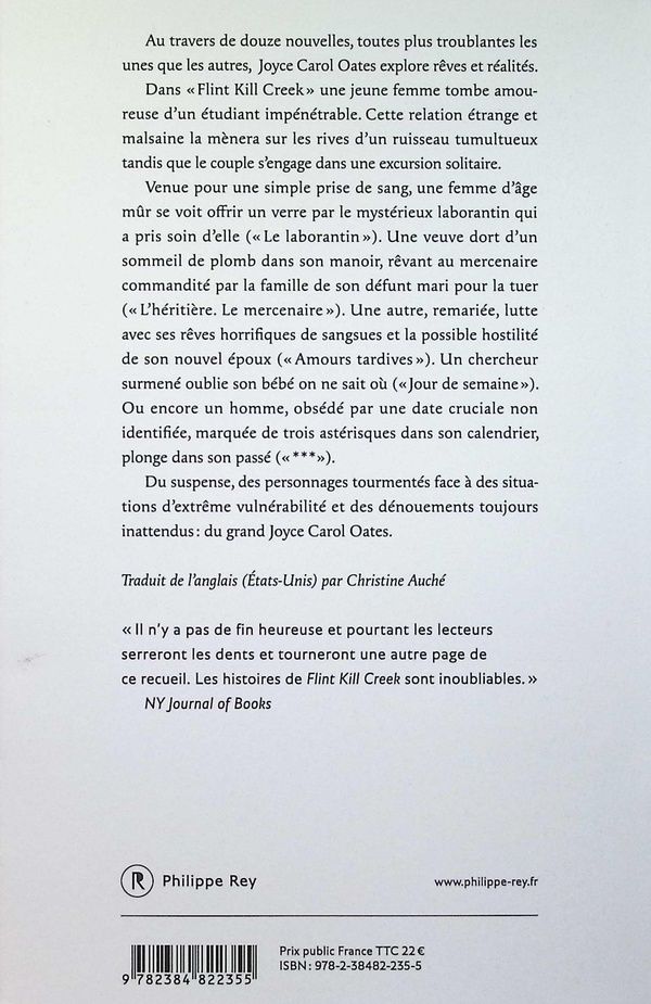 Quatrième de couverture de « Flint Kill Creek : histoires mystérieuses à suspense »