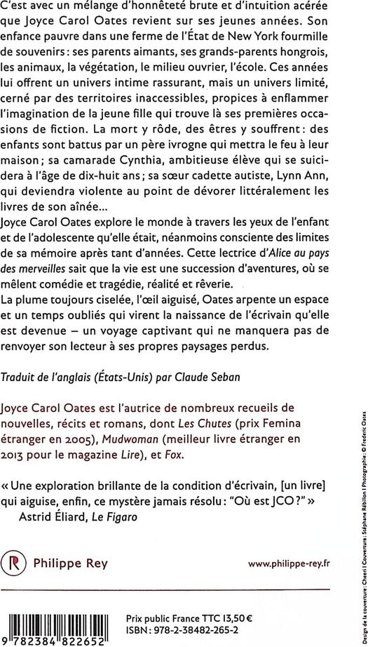 Quatrième de couverture de « Paysage perdu : de l'enfant à l'écrivain »
