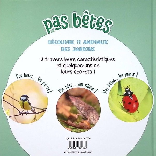 Quatrième de couverture de « Les animaux des jardins »