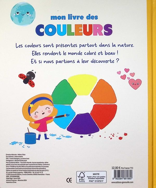 Quatrième de couverture de « Mon livre des couleurs »