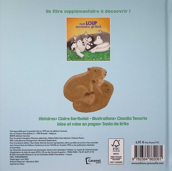 Quatrième de couverture de « Petite marmotte deviendra grande »