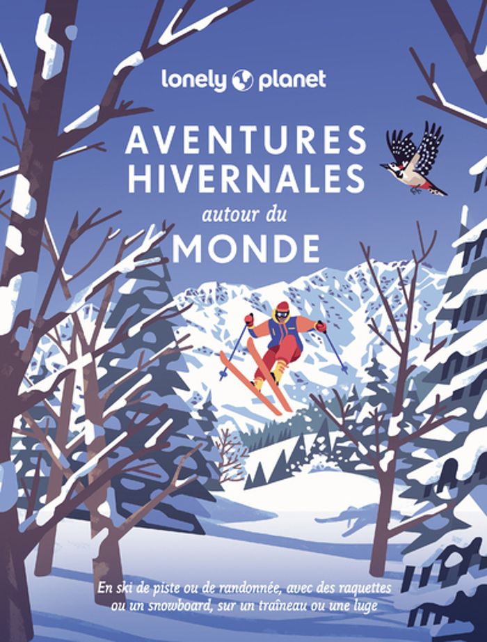 Couverture du livre « Aventures hivernales autour du monde : en ski de piste ou de randonnée, avec des raquettes ou un snowboard, sur un traîneau ou une luge » de Lonely planet, librairie Les Contes Infusés à Corte