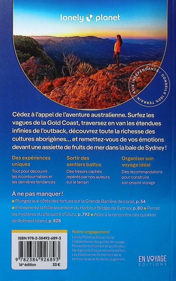 Quatrième de couverture de « Australie »