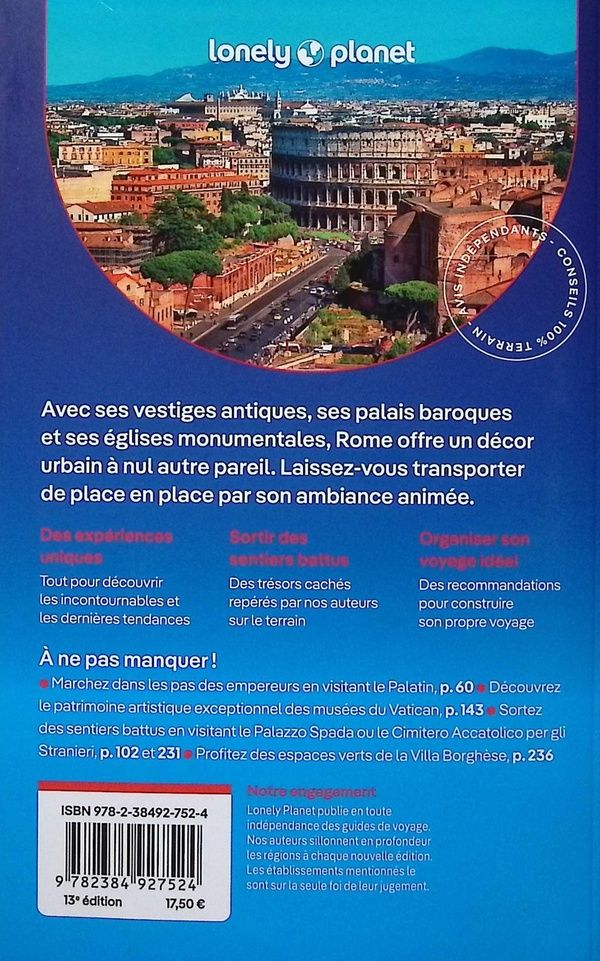 Quatrième de couverture de « Rome »
