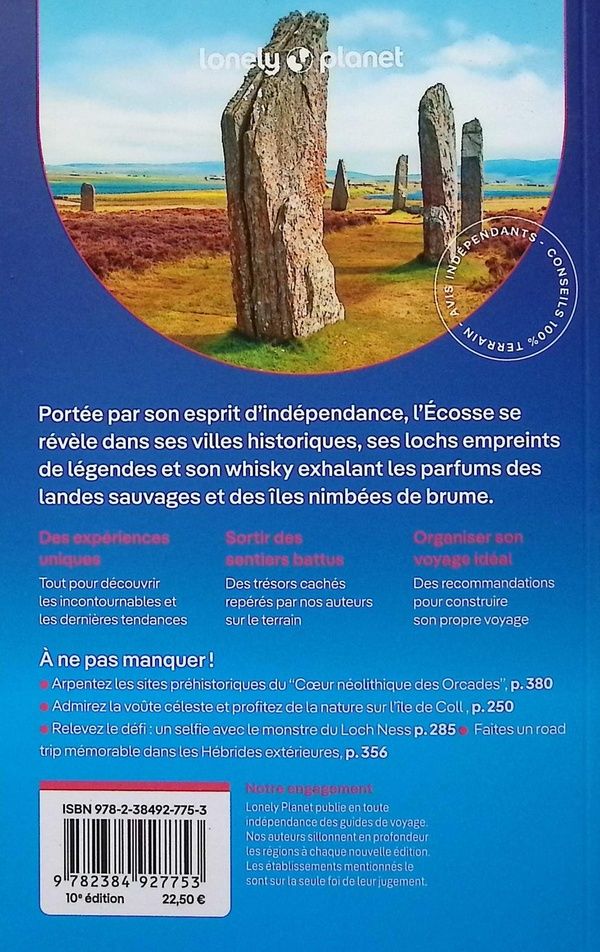 Quatrième de couverture de « Écosse »