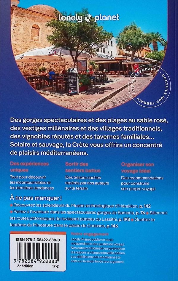Quatrième de couverture de « Crète »