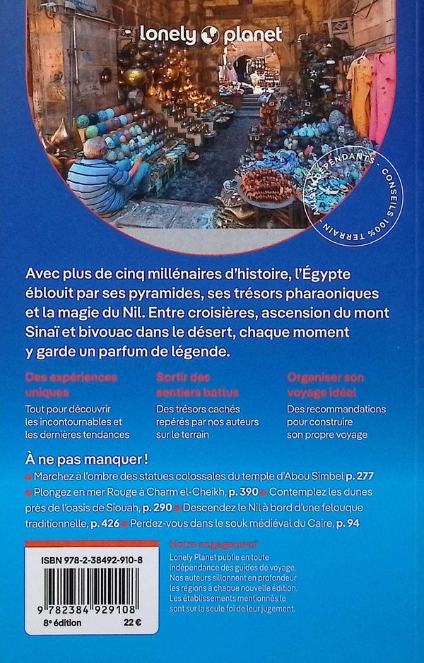 Quatrième de couverture de « Égypte »