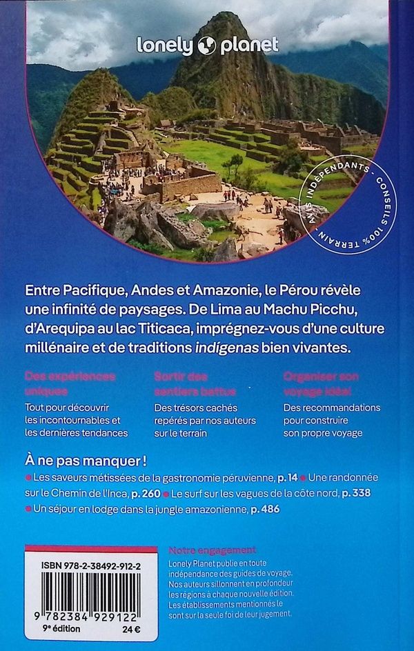 Quatrième de couverture de « Pérou »