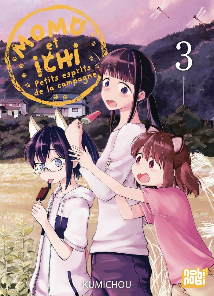Couverture du livre « Momo et Ichi : petits esprits de la campagne » de Kumichō, librairie Les Contes Infusés à Corte