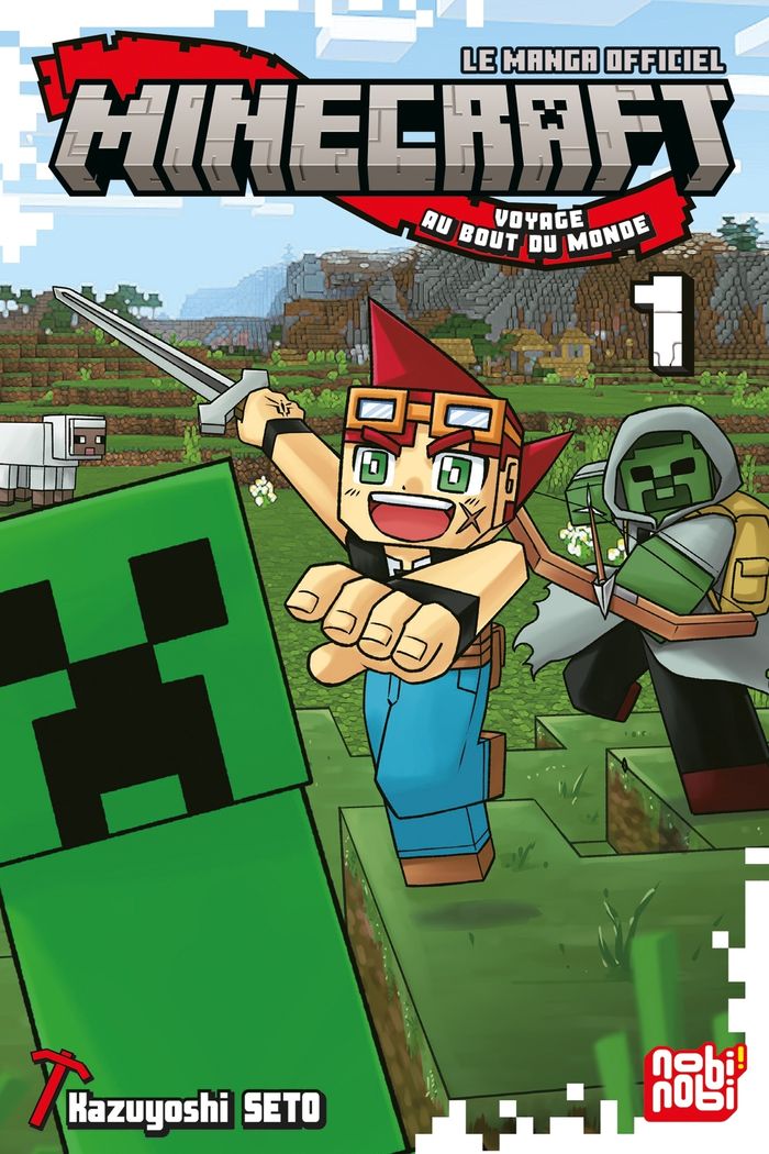 Couverture du livre « MINECRAFT, LE MANGA OFFICIEL - VOYAGE AU BOUT DU MONDE T01 » de Kazuyoshi Seto, librairie Les Contes Infusés à Corte