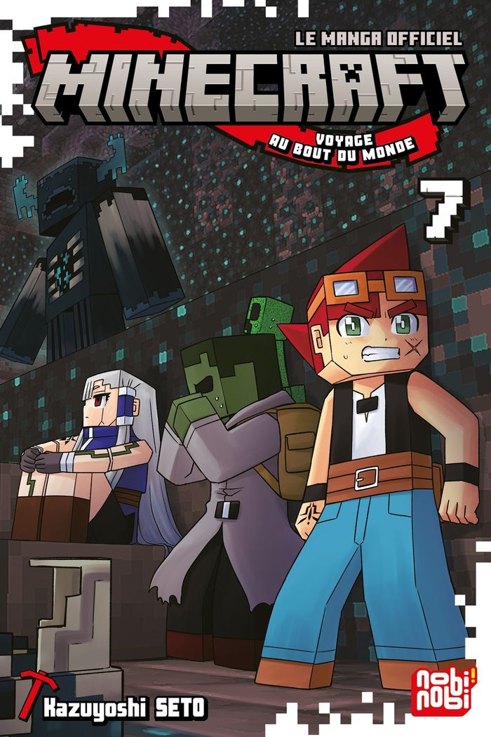 Couverture du livre « MINECRAFT, LE MANGA OFFICIEL - VOYAGE AU BOUT DU MONDE T07 », librairie Les Contes Infusés à Corte