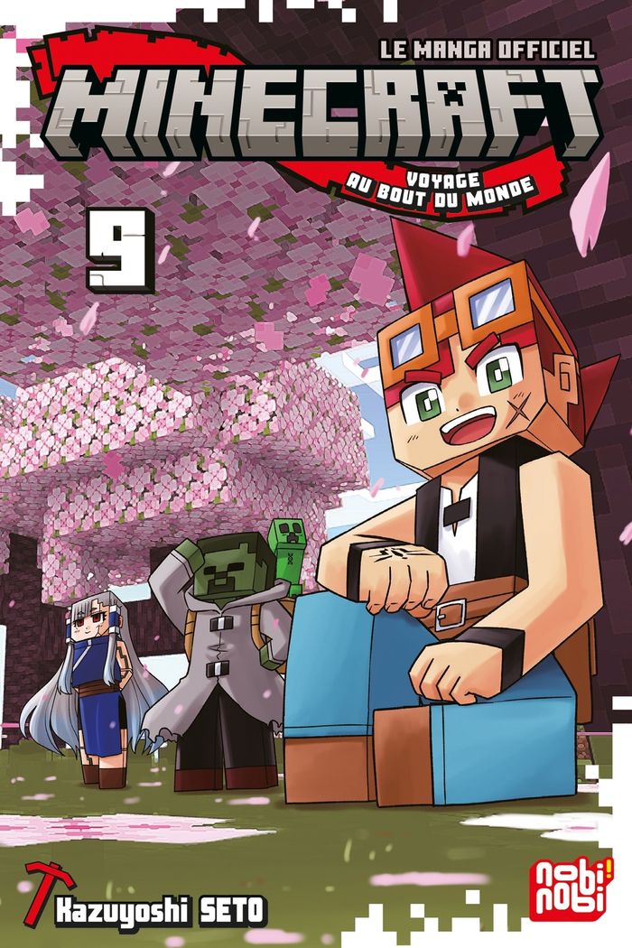 Couverture du livre « MINECRAFT, LE MANGA OFFICIEL - VOYAGE AU BOUT DU MONDE T09 » de Kazuyoshi Seto, librairie Les Contes Infusés à Corte