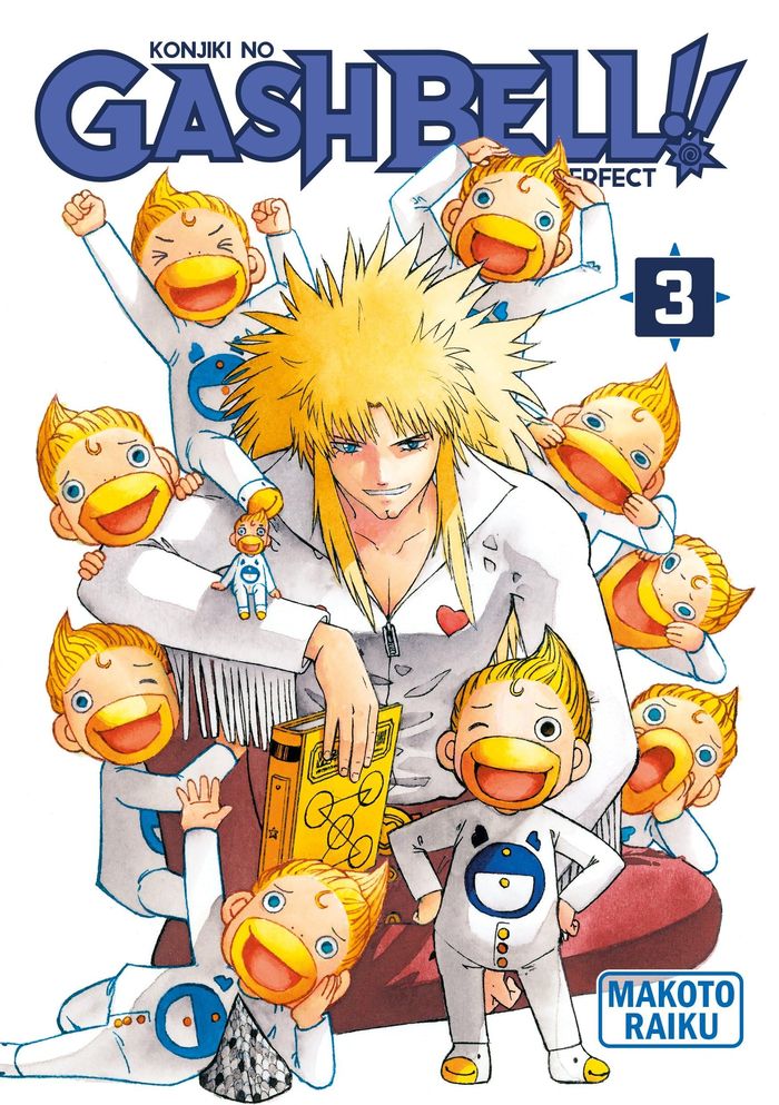Couverture du livre « GASH BELL!! PERFECT EDITION - GASH BELL!! - TOME 03 - PERFECT EDITION » de Raiku Makoto, librairie Les Contes Infusés à Corte